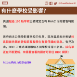 GBHK資訊包：教育 - 22 英國超過 150 所學校已被確定含有 RAAC 而需要暫時關閉。  政府尚未公佈受影響學校的名單，因為當局表示希望校長能首先親自告知家長和學生有關停課的消息。有見及此，BBC 正嘗試通過聯絡不同學校來得出名單。該名單正在不斷更新，有需要查看的讀者可前往 BBC 網頁：  https://bit.ly/3Zhjd3H